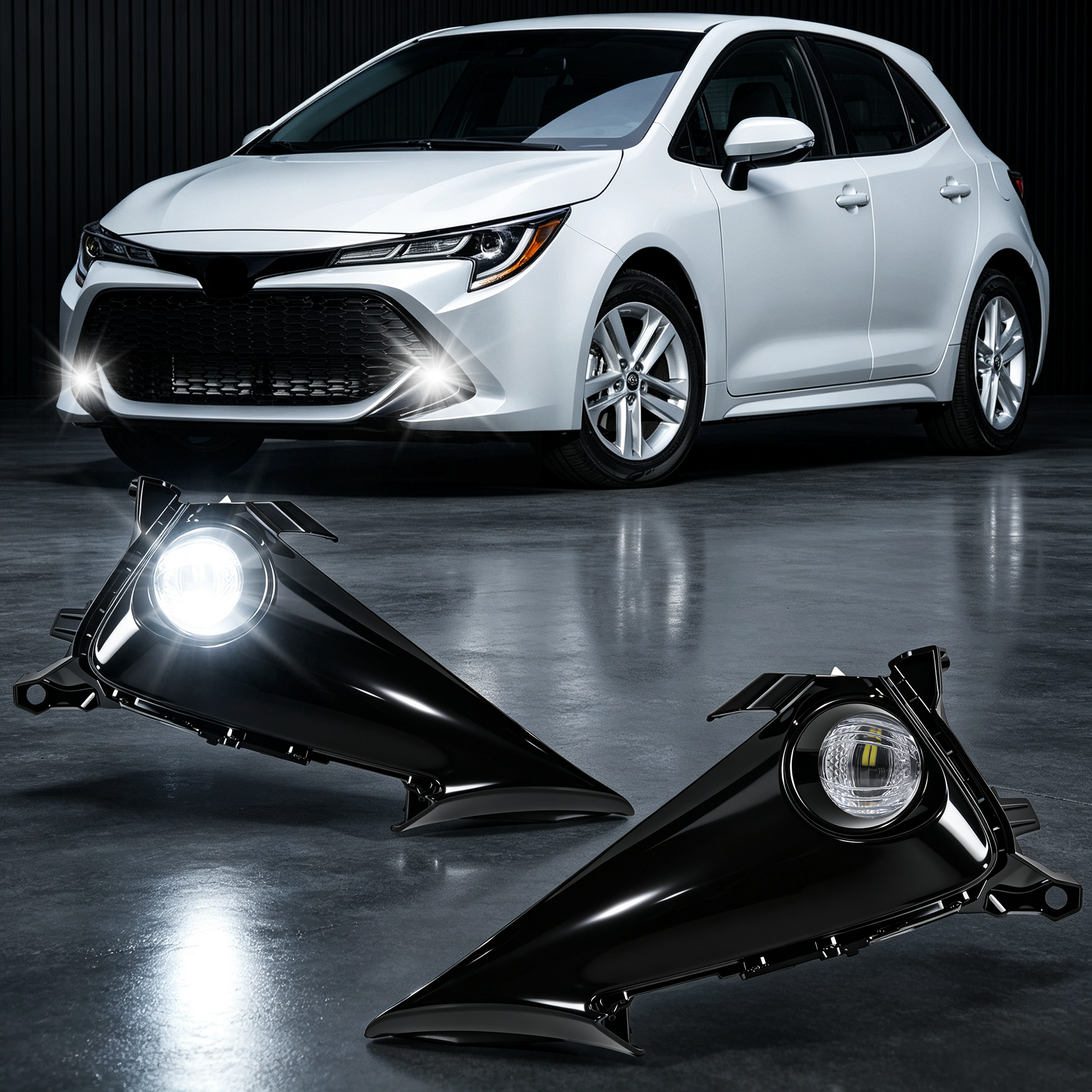 DOT Approved LED Fog Light with DRL for 2019–2022 Toyota Corolla Hatchback, Plug & Play, 1 Pair-1