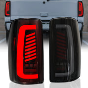 Oksiwa Full Led tail lights for 2000-2006 Chevy Tahoe, Suburban, GMC Yukon Starting Animated Rear Light Assembly, Dynamic Turn Signal,Brake Light,Reverse Light Smoked