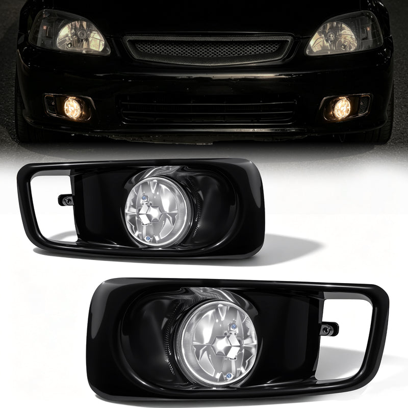 DOT Approved Fog Light for 1999–2000 Honda Civic, Plug & Play, IP67 Waterproof, 1 Pair-1