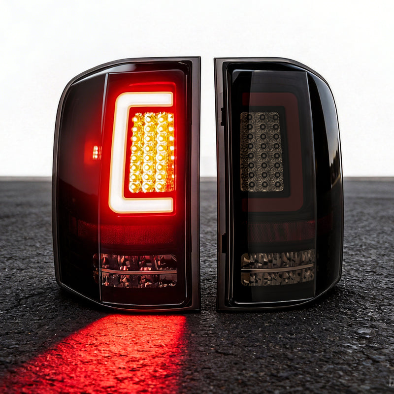 OKSIWA Upgrade Full LED Tail Lights for 2007-2013 Chevy Silverado 1500/2500HD/3500HD,Brighter & Safer, Smoke Lens Rear Lights, Easy Installation, Weather-Resistant-1