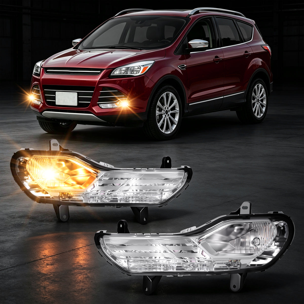 DOT Approved Fog Lights for 2013 - 2016 Ford Escape