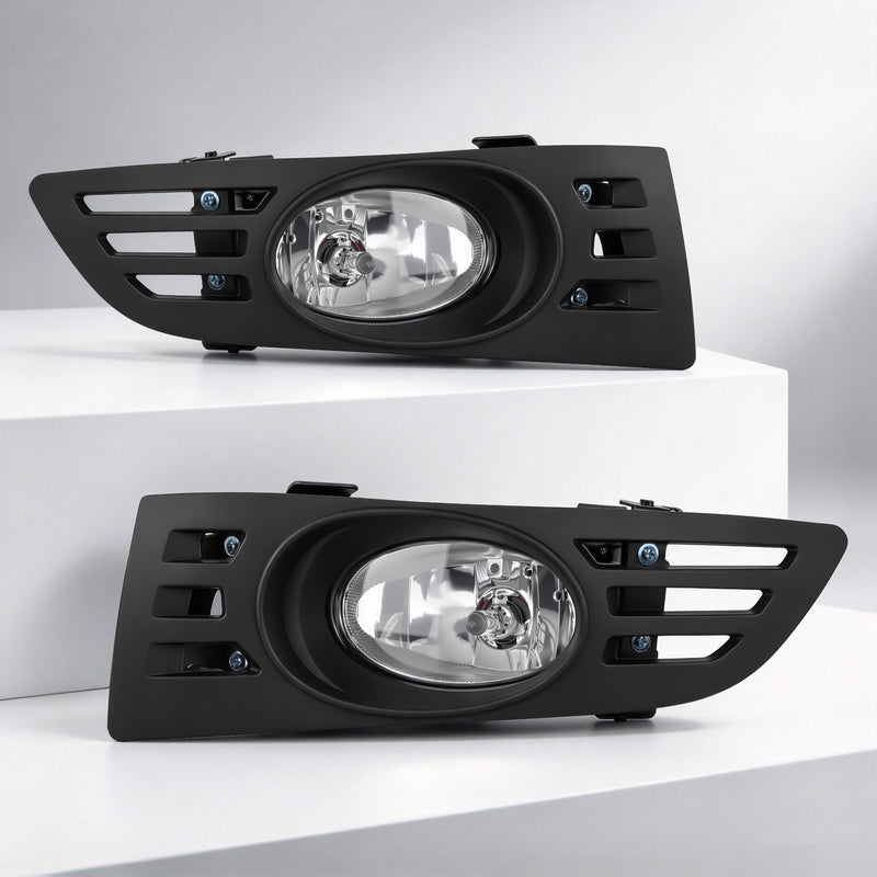 DOT approved  Fog Lights Compatible with 2003 - 2005 Honda Accord 2 Door Coupe, With Wiring Harness(Clear Lens)-8
