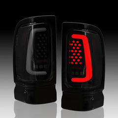 OKSIWA Sequential Full Led tail lights for Dodge 1994-2001 Ram 1500, 1994-2002 Ram 2500/3500 Starting Animated Rear Light Assembly, Dynamic Turn Signal,Brake Light,Reverse Light Smoked-1