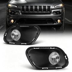 DOT Approved Halogen Fog Light for 2014–2018 Jeep Cherokee, Plug & Play, 1 Pair-1