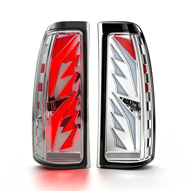Sequential Clear LED Tail Lights with Startup Animation for 2003-2006 Chevy Silverado Plug & Play Waterproof-8