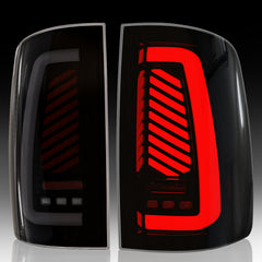 OKSIWA Tail Light Assembly Fit for 2009-2018 Dodge Ram 1500 2500 3500,Starting Animated Rear Light Assembly, Dynamic Turn Signal,Brake Light,Reverse Light Smoked-1