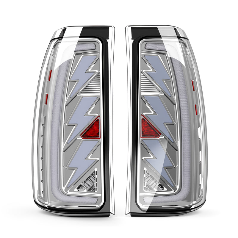 Animated Sequential Clear Lens LED Tail Lights for 2003-2006 Chevy Silverado Plug & Play-7