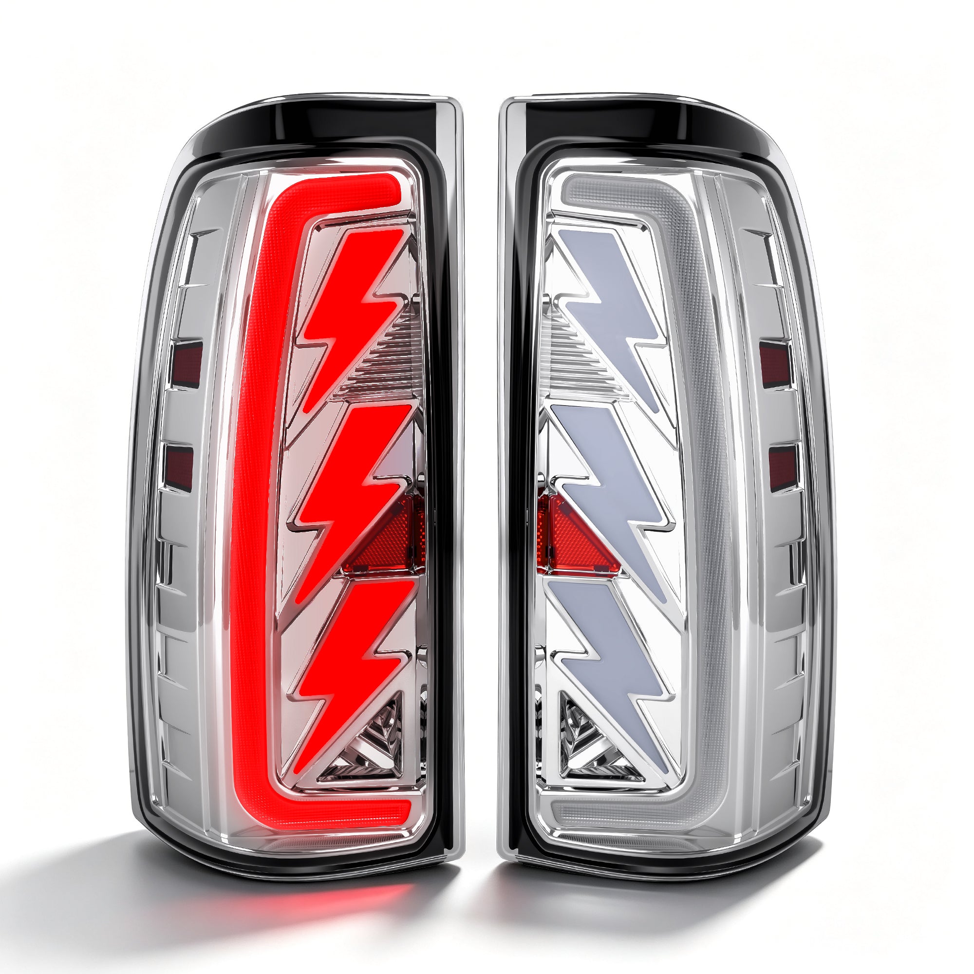 Sequential LED Tail Lights with Startup Animation for 1999-2006 GMC Sierra & 1999-2002 Chevy Silverado Clear Lens Plug & Play-8