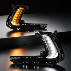 LED Daytime Running Light Assembly for 2017–2018 Hyundai Elantra, DRL with Amber Turn Signal,1 Pair-8