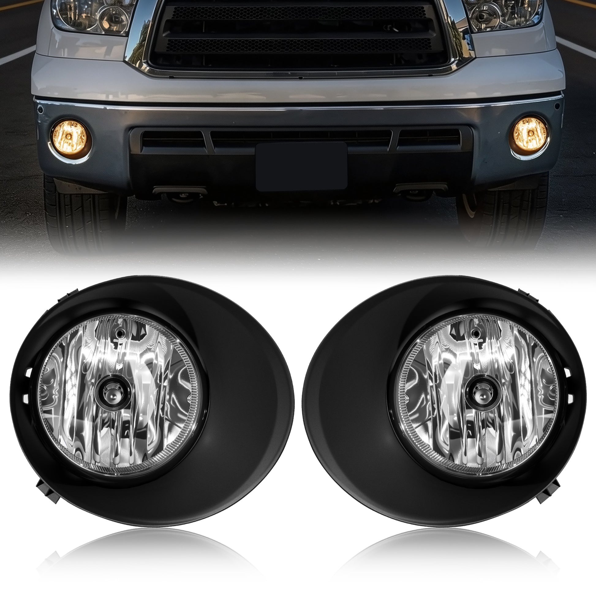 Fog Light Kit for 2007–2013 Toyota Tundra & 2008–2011 Sequoia, Plug & Play, Waterproof, Full Wiring Harness-1
