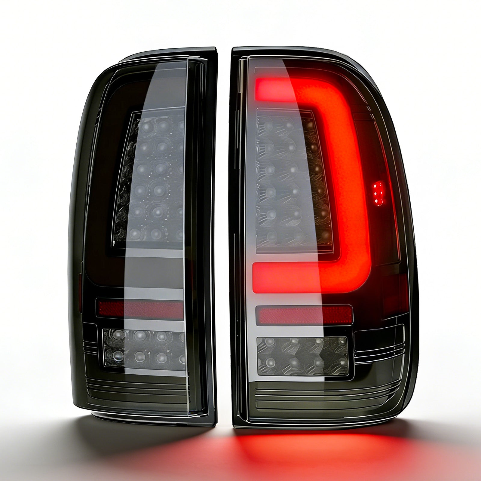 OKSIWA C-Shape Full LED Tail Lights for 2008-2016 Ford F250/ F350/ F450 Super Duty, High-Brightness Brake & Rear Lights, Tail Lamp Replacement for Truck, Oem Design,WaterProof-7