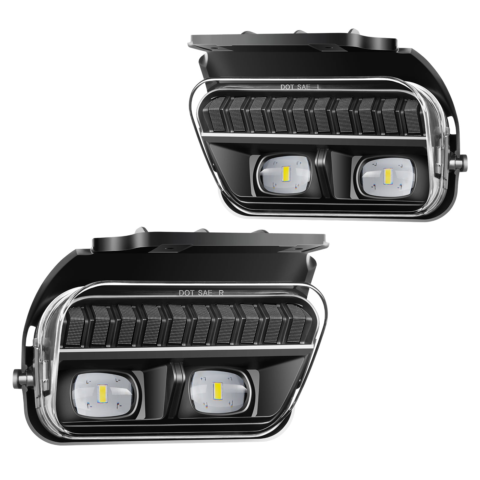 DOT Approved LED Fog Lights with Clear Lens for 2003-2006 Chevy Silverado & 2002-2006 Avalanche  Plug & Play