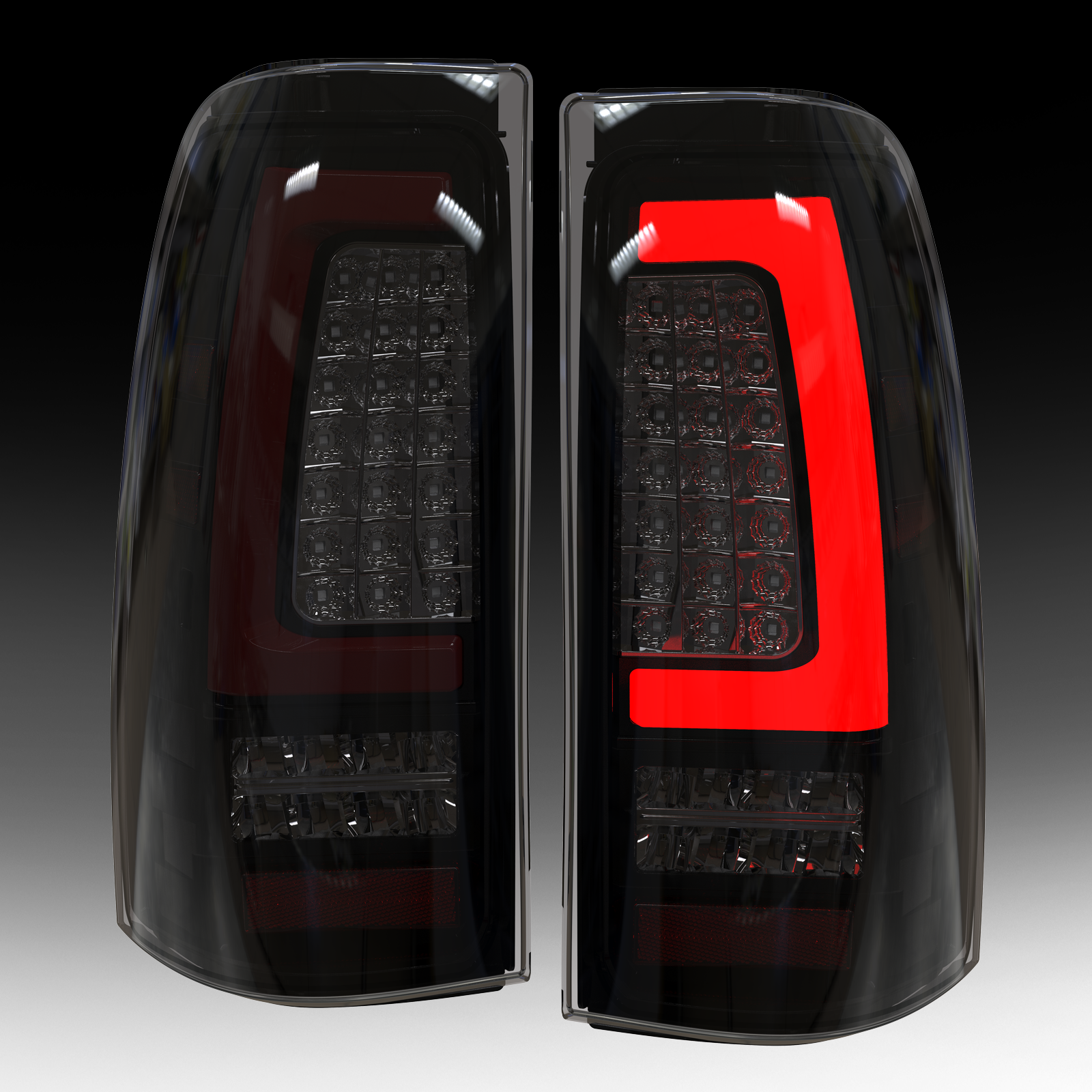 Oksiwa LED Tail Light for 2003-2006 Chevy Silverado,with Turn Signal, Unique Shaped Design Rear Lights, Smoked Lens,Easy to Install,Waterproof