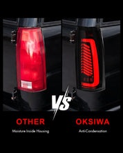 OKSIWA Sequential LED Tail Lights for 1988-1998 Chevy GMC C/K, Silverado, Sierra, 1992-1999 Suburban Yukon, 95-99 Tahoe, Pickup Truck Rear Lights with Start-Up Animation, Dynamic Turn Signals