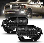 OKSIWA LED Fog Lights for Dodge Ram 1500 2009-2012,Dodge Ram 2500 2010-2018,Dodge Ram 3500 2012-2018 Pickup Truck Bumper Fog Lamps Replacement