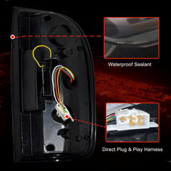 OKSIWA Sequential Full LED Tail Lights Compatible With 1995-2000 Toyota Tacoma,with Start-up Animation, Dynamic Turn Signal, Brake, Reverse Lights, Tail Lamp Rear Light Replacement-3