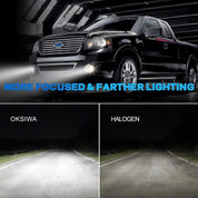 OKSIWA LED Fog Lights with DRL/Turn Signal Compatible with 2011 2012 2013 2014 Ford F150 Bumper Driving Fog Lamp Assembly Replacement DOT Approved（1 Pair）