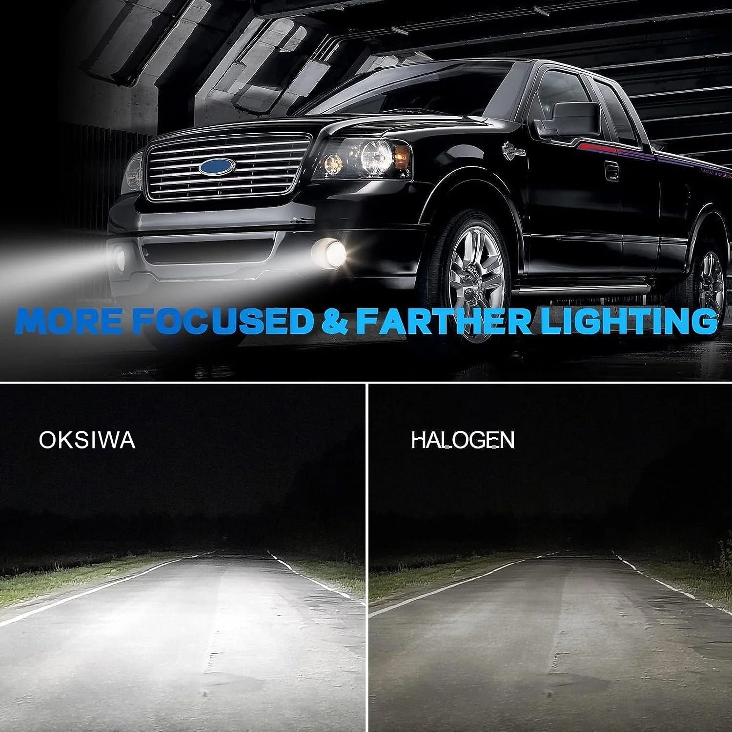 OKSIWA LED Fog Lights with DRL/Turn Signal Compatible with 2011 2012 2013 2014 Ford F150 Bumper Driving Fog Lamp Assembly Replacement DOT Approved（1 Pair）-2