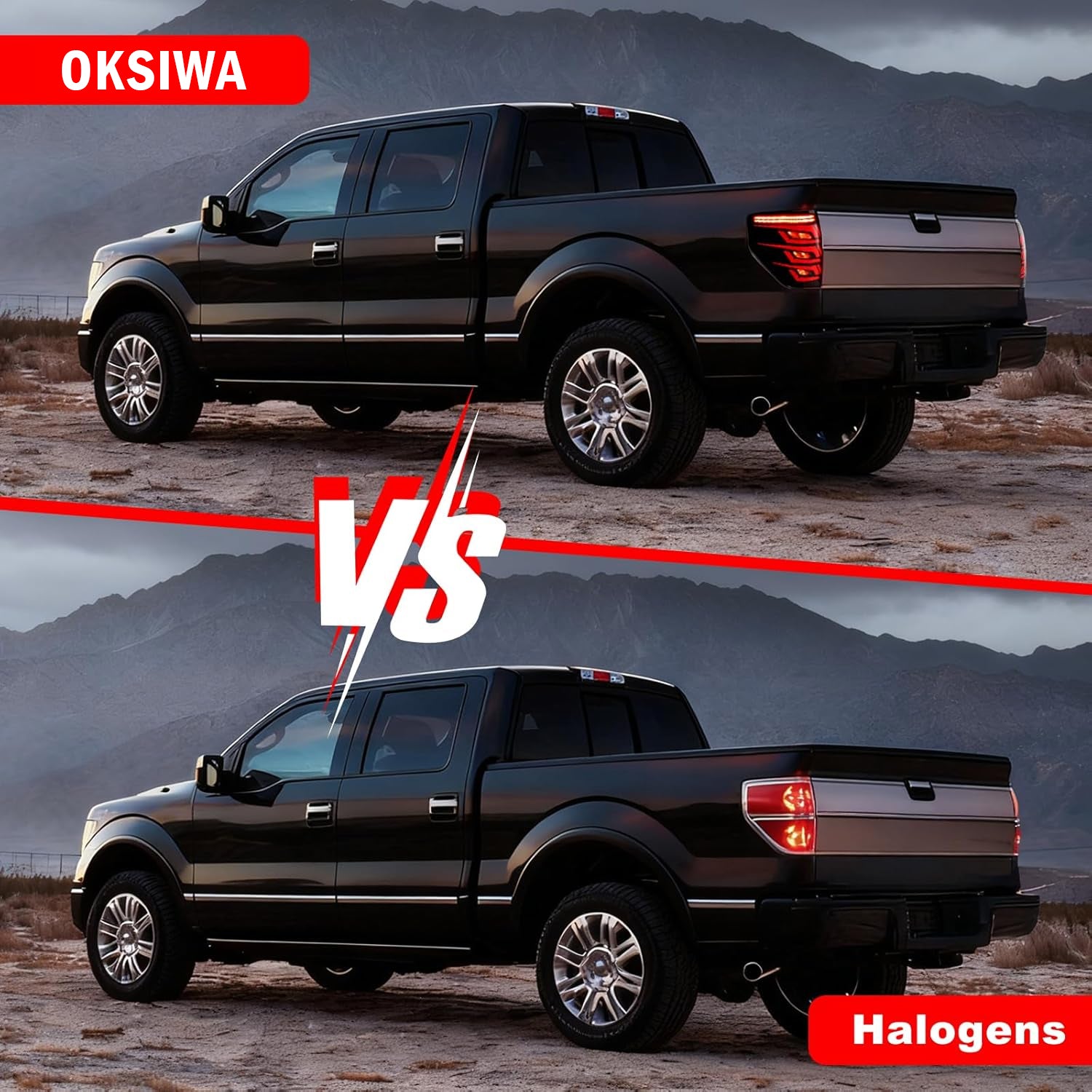 OKSIWA Sequential Full Led tail lights Compatible with Ford F150 2009-2014, Starting Animated, Dynamic Turn Signal,Brake Light, Reverse Light Rear Light Assembly-7