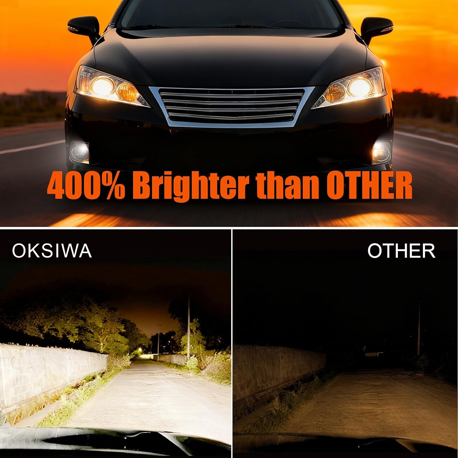 OKSIWA Fog Lights Compatible with 2010 2011 2012 Lexus ES350 Upgrade and Modified 1 Pair Fog Lamp, Fog Light Assembly