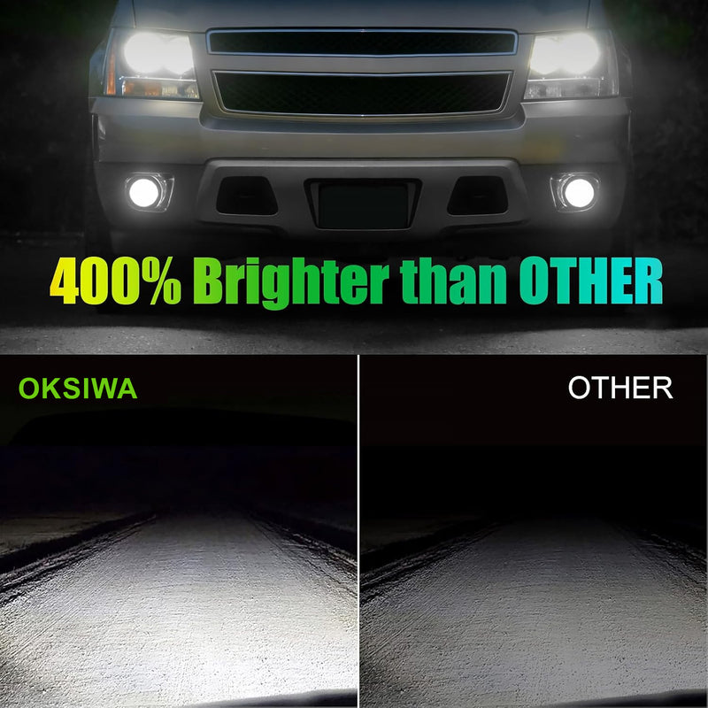 OKSIWA Fog Lights Compatible with 07-13 Chevy Avalanche 07-14 Suburban Tahoe GMC Yukon/XL 14 Sierra 1500/15 2500HD/15 3500 HD, Driving Fog Lights Assembly, Upgrade and Modified 1 Pair Fog Lamps-7