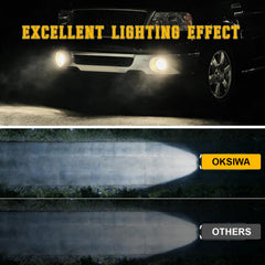 OKSIWA Front Driving Fog Lamps Assembly Fit for 2005 2006 2007 2008 Ford F150, 2006-2010 Lincoln Mark LT,DOT Certified - 1 Pair（Halogen Bulbs）-4