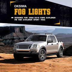 OKSIWA 2006-2010 Ford Explorer Fog Lights Pair - Direct Replacement for Original for Lights- Fits 2008-2010 Explorer Sport Trac - OEM Style Clear Lens, Weatherproof Housing (Driver & Passenger Side)-5