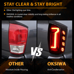 OKSIWA Full LED Tail Lights for 2016-2023 Toyota Tacoma with Smoked Lens & Dynamic Starting Animation (1 Pair)-5