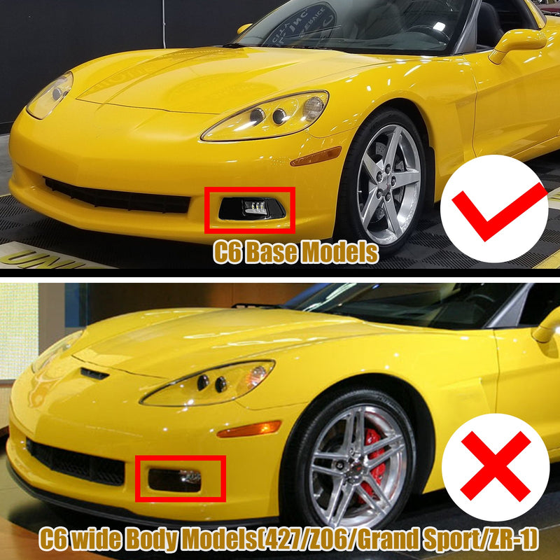 OKSIWA Upgrade LED Fog Lights for 2005-2013 Chevrolet Corvette C6 Base Models,Drving Fog Lamp Replacement, Plug N Play,Waterproof, Clear Lens-5