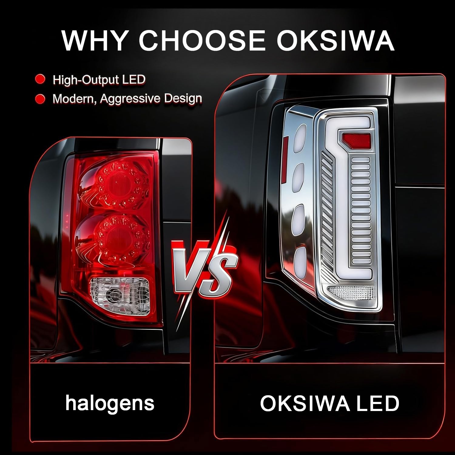 OKSIWA Transparent Sequential Full Led Tail Light Fit for 2011-2020 Dodge Grand Caravan & Ram C/V Starting Animated, Dynamic Turn Signal Lights, Reverse Lights, Brake Lights, Rear Lights Assembly-5