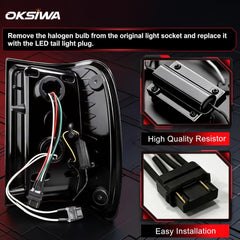 Animated Sequential LED Tail Lights Smoked for 2001-2011 Ford Ranger Plug & Play-4