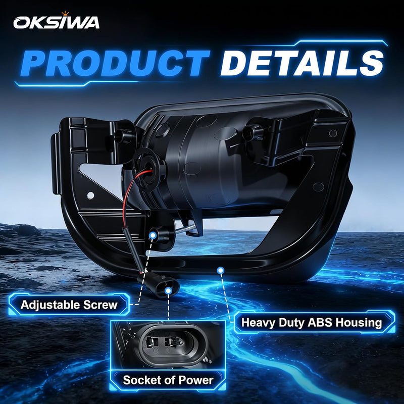 OKSIWA LED Fog Lights Assembly Fit for Ram 1500 2009-2012,Dodge Ram 2500 2010-2018,Dodge Ram 3500 2012-2018 Replacement For Original Truck Bumper Fog Lamps Replacement,DOT Certified- 1Pair-4