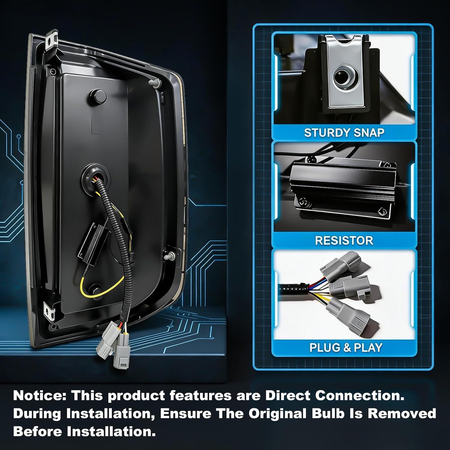 Animated Sequential Smoked LED Tail Lights for 2014-2021 Toyota Tundra Weatherproof Plug & Play-3