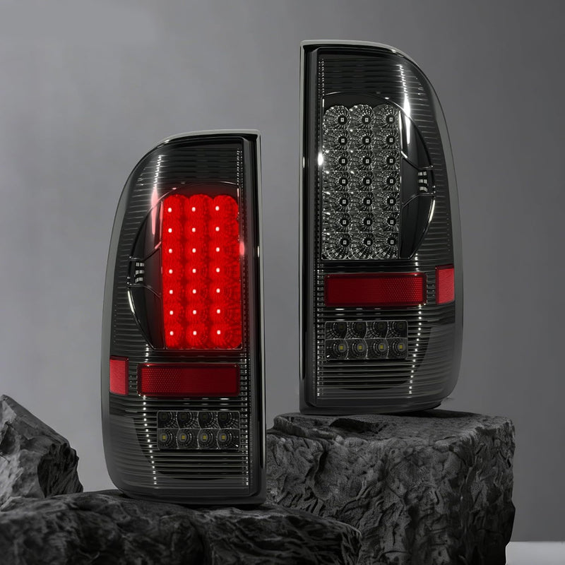 OKSIWA Smoked Full Led Tail Lights Compatible with 2008-2016 Ford F250 F350 F450 Turn Signal,Brake Light,Reverse Light Rear Light Assembly Replacement-7