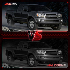 OKSIWA LED Fog Lights Fit for 2005-2011 Tacoma,2007-2013 Tundra,2004-2006 Solara,2008-2015 Sequoia Clear Lens 1Pair Upgraded Modified Fog Lamps Assembly-6