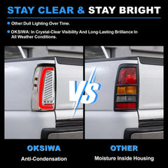 Sequential LED Tail Lights with Startup Animation for 1999-2006 GMC Sierra & 1999-2002 Chevy Silverado Clear Lens Plug & Play-5