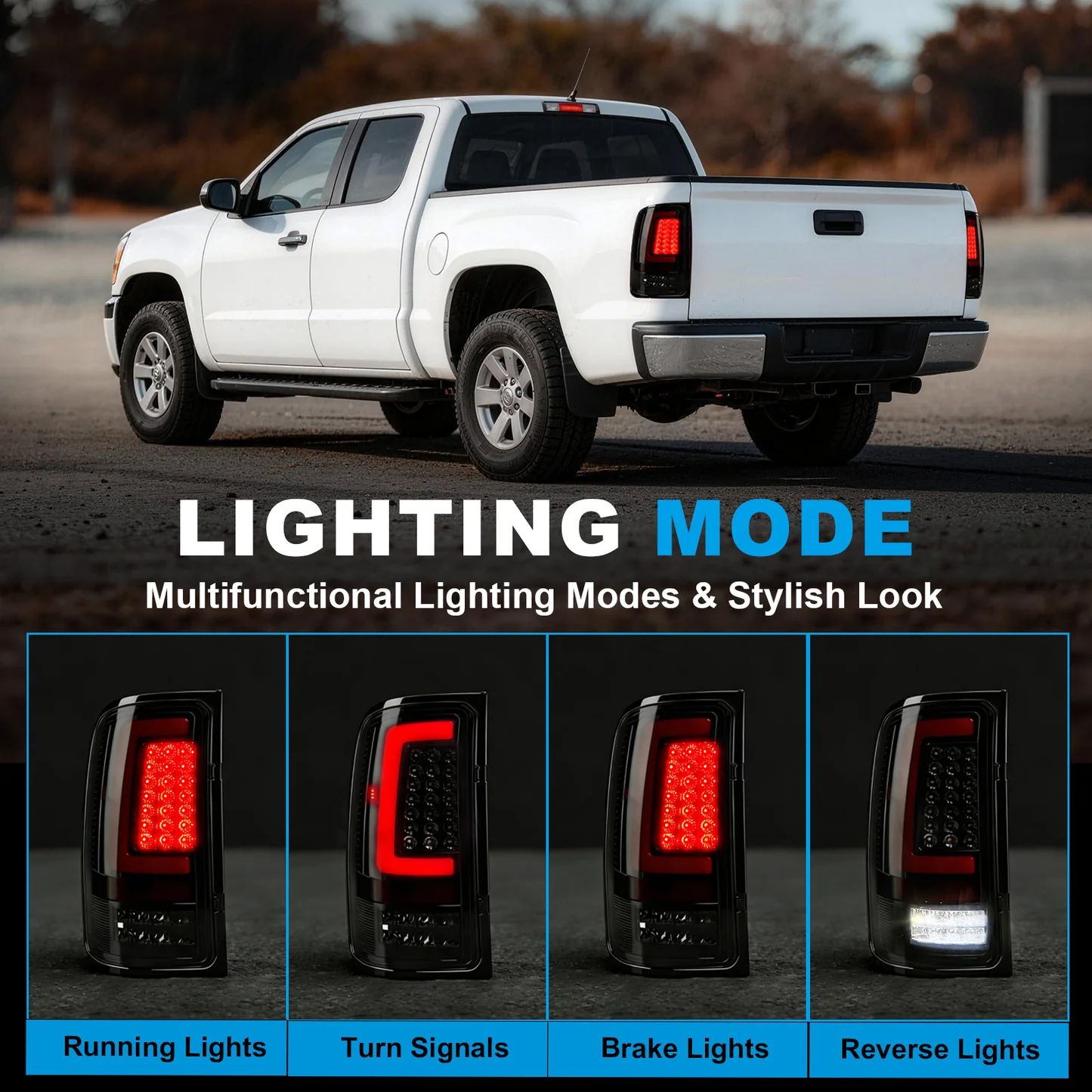LED Tail Lights for 2007-2013 GMC Sierra 1500/2500HD/3500HD Waterproof Plug & Play-2