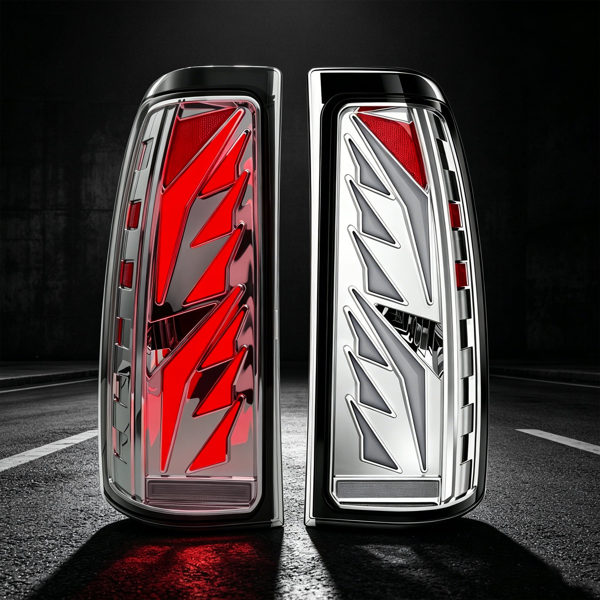 Sequential Clear LED Tail Lights with Startup Animation for 2003-2006 Chevy Silverado Plug & Play Waterproof-1