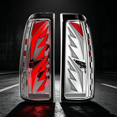 Sequential Clear LED Tail Lights with Startup Animation for 2003-2006 Chevy Silverado Plug & Play Waterproof-1