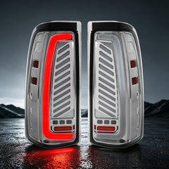 Sequential LED Tail Lights with Startup Animation for 1999-2006 GMC Sierra & 1999-2002 Chevy Silverado Clear Lens Plug & Play-1