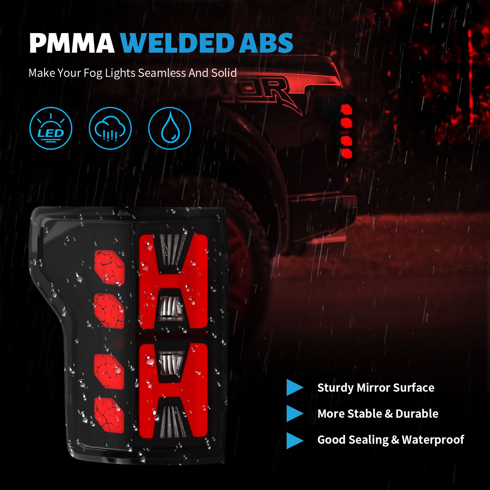 OKSIWA Sequential Full Led tail lights for 2015-2020 Ford F150 Starting Animated Rear Light Assembly, Dynamic Turn Signal,Brake Light,Reverse Light Smoked-6