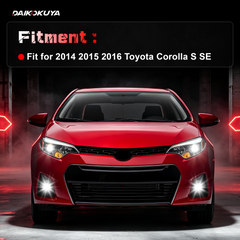 DOT Approved LED Fog Light for 2014–2016 Toyota Corolla S/SE, Wiring Harness Included, 1 Pair-2