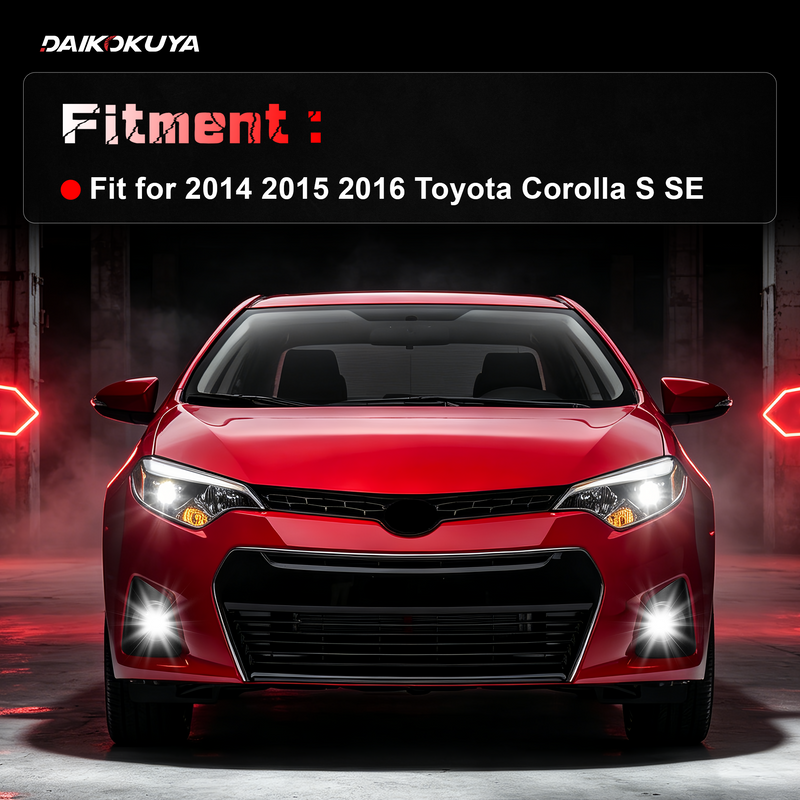 DOT Approved LED Fog Light for 2014–2016 Toyota Corolla S/SE, Wiring Harness Included, 1 Pair-2
