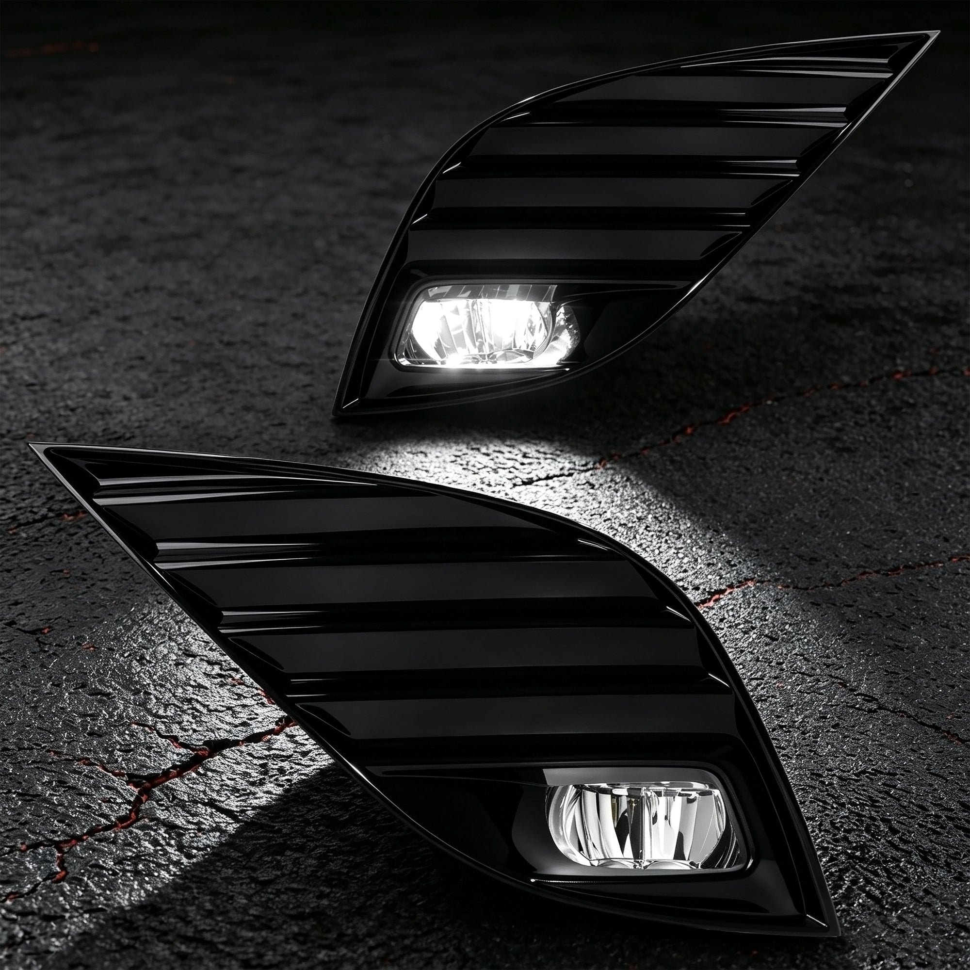 Full LED Fog Light Assembly for 2018–2020 Toyota Camry, Direct Replacement Plug & Play Upgrade, 1 Pair, Black Housing-6