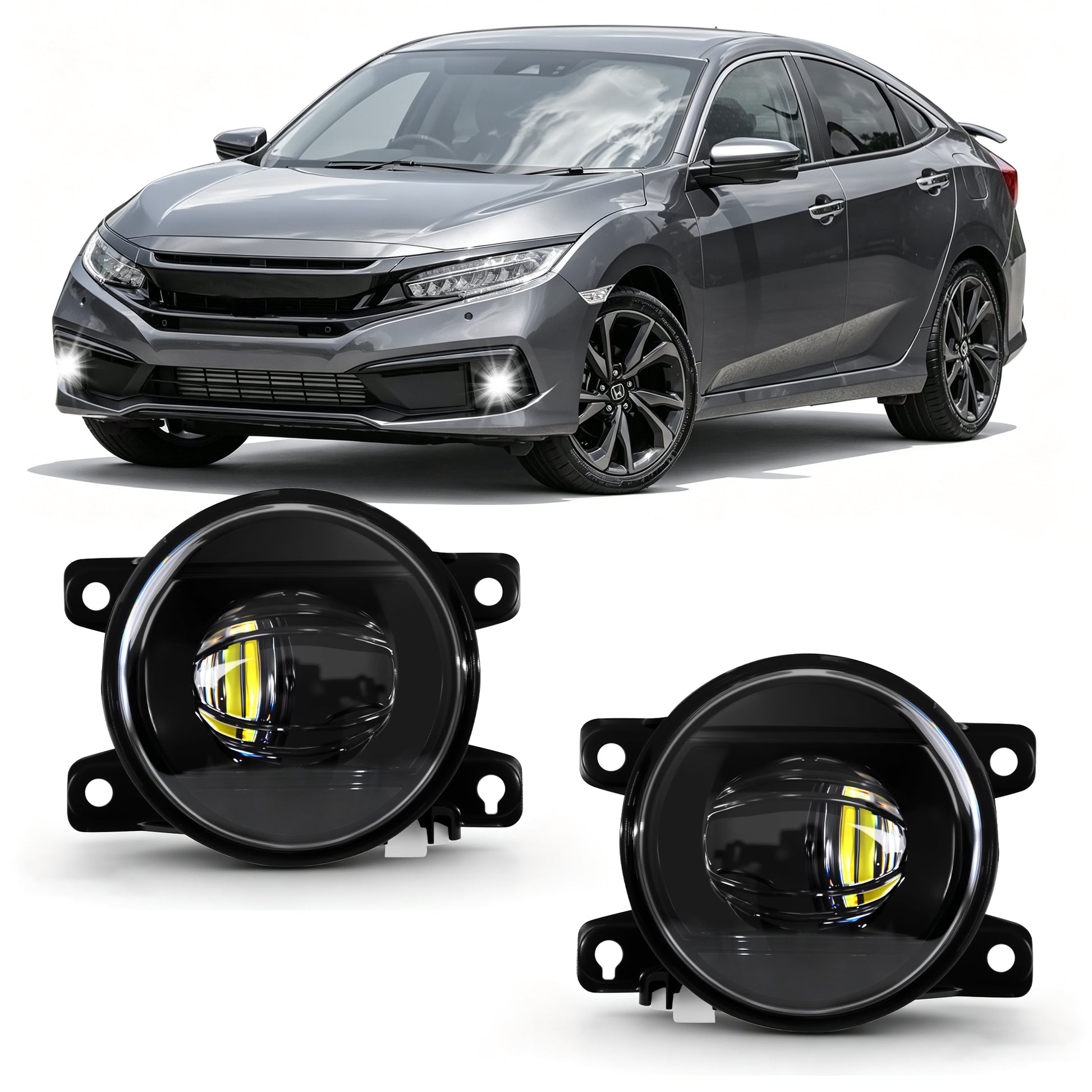 DOT Approved LED Fog Light for Honda Civic 2016–2025, Compatible with Civic Sedan/Hatchback/Sport Hatchback, 1 Pair-1