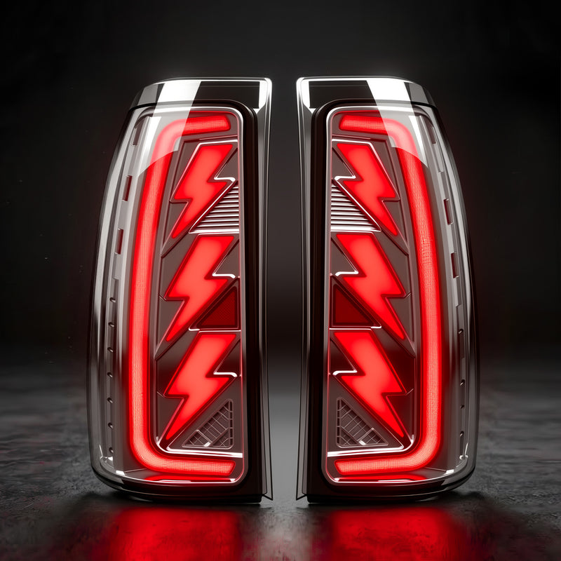 Animated Sequential Clear Lens LED Tail Lights for 2003-2006 Chevy Silverado Plug & Play-1