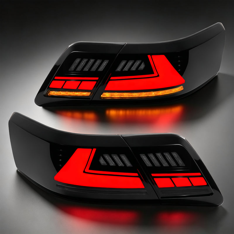Animated Sequential LED Tail Lights for 2007-2011 Toyota Camry OEM Style Waterproof Plug & Play 1 Pair-1
