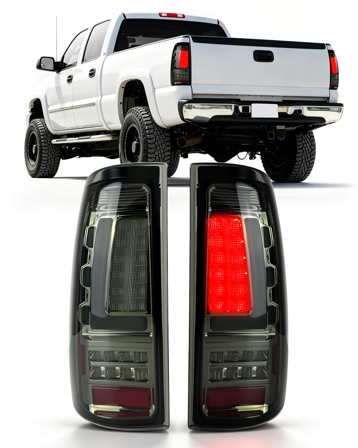 LED Tail Lights for 1999-2006 GMC Sierra & 1999-2002 Chevy Silverado Plug & Play