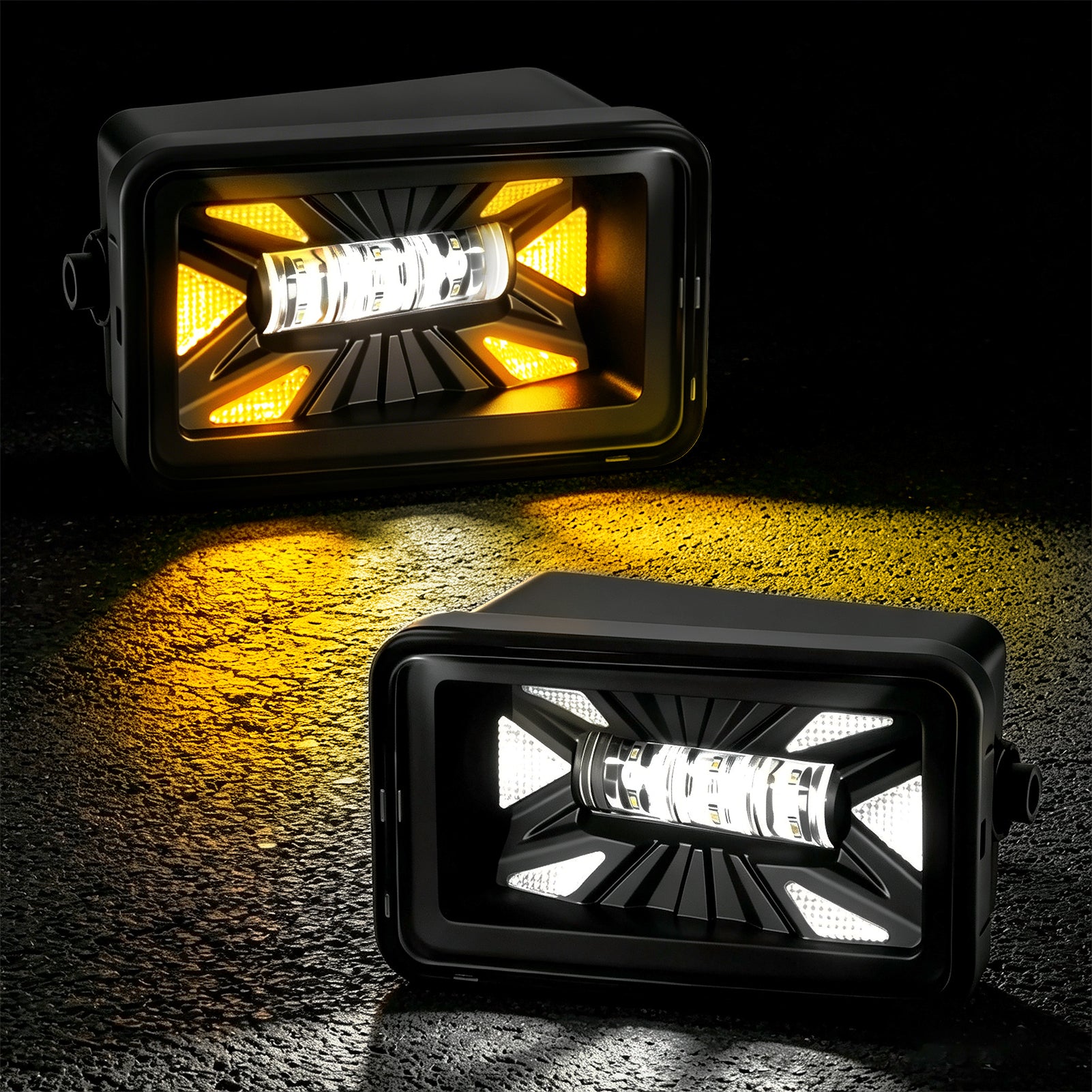 OKSIWA LED Fog Lights with DRL For 2015-2020 Ford F-150 Bumper Driving Fog Lamps Set Assembly Kit 1 Pair (Clear Lens) 2015 2016 2017 2018 2019 2020-1