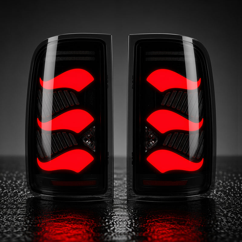 LED Tail Lights for 2007-2013 GMC Sierra 1500/2500HD/3500HD Waterproof Plug & Play-8